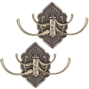 Gancho Doble de Latón con Acabado Vintage Contemporáneo, Resistente, Ecológico, Removible, Solución de Almacenamiento en Pared para Herramientas - Product Image 6