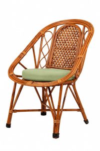 Ensemble de 2 chaises de jardin en bambou avec coussins verts, mobilier d'extérieur moderne du milieu du siècle, structure durable, pieds effilés avec table - Product Image 3