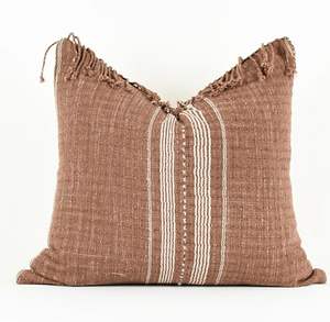 Funda de Cojín Cuadrada de Algodón INDIO con Rayas Anchas, Nueva Colección Otoño Invierno, para Uso en el Hogar, Sala de Estar y Dormitorio - Product Image 1