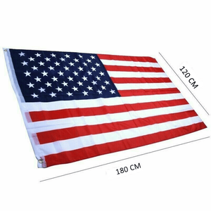 Lot de 4 drapeaux nationaux américains en nylon 4x6 pieds (120x180cm) imprimés avec œillets en laiton pour la décoration de cour et les festivals - Product Image 3