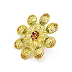 Bagues de mode en gros plaquées or micron 14K, 18K, 24K, style africain et Dubaï, bagues de mariée et bagues traditionnelles - Product Image 1