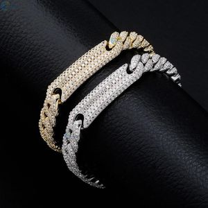 VVS1 Lab Grown Diamond <b>Iced</b> <b>Out</b> Luxury Bracelet Hip Hop Style Cuban Bracelet Unisex Silver Trendy Rapper Bracelet For Him - Product Image 1