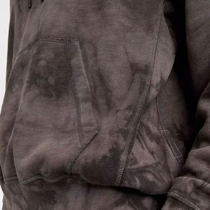 Sudadera con capucha oversize tie-dye para hombre, de algodón y forro polar, con bolsillos, manga regular, estilo casual de otoño, conjunto de sudadera de algodón. - Product Image 5