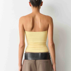 Chaleco Corto Personalizado para Mujer, Blanco, de Algodón Acanalado, Top Deportivo sin Mangas, de Secado Rápido y Transpirable - Product Image 2