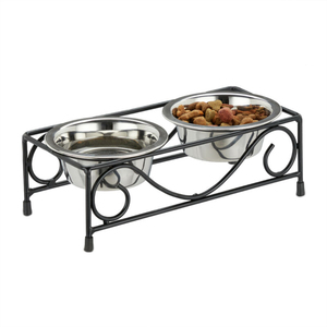 Premium Elevated Dog Bowls With Iron Stand Stainless Steel Raised Pet <b>Feeder</b> For Medium Dogs & <b>Cats</b> Feeding Station Low Price - Product Image 1