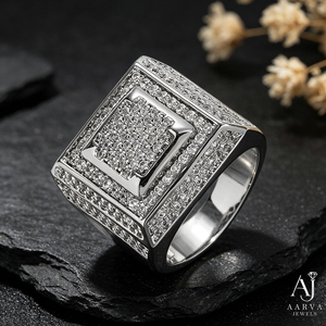 Square Moissanite Sterling Silver Hip Hop Gold Plated Prong Setting <b>Ring</b> <b>Iced</b> Out Geometric Unisex Wedding Party Jewelry - Product Image 6