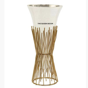 Objets décoratifs, accessoires pour la maison et le jardin, design super moderne, vase à fleurs argenté irrégulier, forme de branche d'arbre - Product Image 5