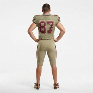 Équipement sportif personnalisé, maillot de football sublimé multicolores professionnel, pantalon de protection intégré, maillot à manches courtes col en V - Product Image 2
