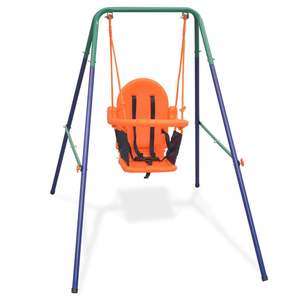 Columpio Resistente para Niños Pequeños en Azul, Verde y Naranja, de Acero y Plástico, Tamaño Estándar - Product Image 1