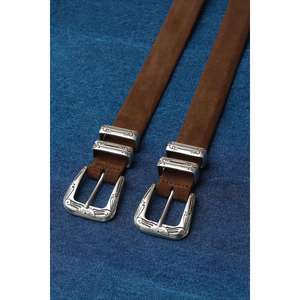 Ceinture formelle pour homme en cuir de buffle véritable avec boucle en acier, artisanale, écologique et durable, ensembles de cadeaux fabriqués en Inde - Product Image 1