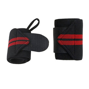 Últimas correas de levantamiento de algodón Rhino Fitness con soporte para muñeca, cierre elástico de gancho y bucle, banda de soporte deportiva para exteriores con rayas negras y amarillas. - Product Image 5