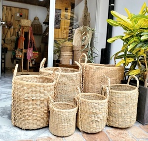 HOT SELLING BLUE LOTUS FARM Eco Friendly Handmade Traditional Rectangle Water <b>Hyacinth</b> <b>Basket</b> | 100% Natural Handwoven Bulk - Product Image 3