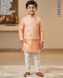 Conjunto Tradicional de Kurta y Pijama para Niños para Bodas - Product Image 4