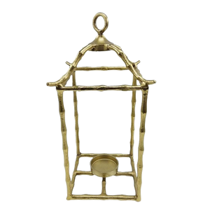 Portavelas de metal en oferta, acabado dorado, para decoración de mesa navideña en el hogar, iluminación decorativa hecha a mano para restaurantes. - Product Image 1