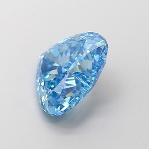 Diamant de laboratoire CVD bleu vif fantaisie, taille cœur modifiée, 1,59 carat, clarté VS1, polissage excellent, pierre précieuse de luxe premium - Product Image 3