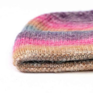 Bonnet unisexe en acrylique, tricoté, style color block, pour l'hiver, décontracté, taille adulte 56-58 cm, style streetwear - Product Image 3