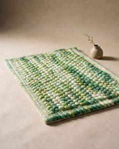 Tapis en laine tissé à la main, texture galet vert moderne, vente en gros pour salon, hôtel, décoration intérieure - Product Image 2