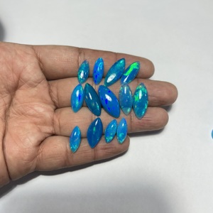 Ethiopian Opal Natural Gemstone Marquise Cut Cabochon Super Fine Quality Pryba Blue Color Color Play Loose Jewelry Making - Product Image 5