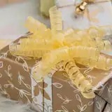 Cinta de Poliéster de Lujo con Estampado de Mariposas de Doble Cara para Envolver Regalos de Hanukkah - Product Image 6
