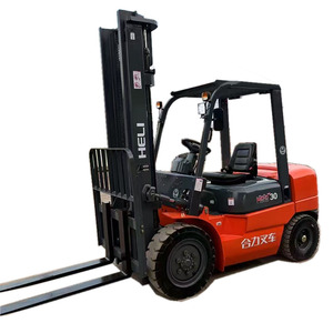 Chariot élévateur diesel d'occasion Heli 3 tonnes avec roulement de moteur, pompe de boîte de vitesses puissante, haute efficacité, économie de carburant, conception compacte pour - Product Image 1