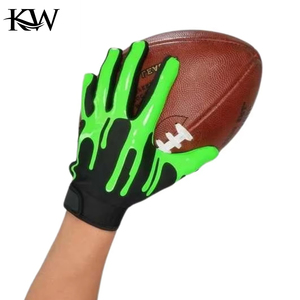 Gants de football américain personnalisés avec logo, toutes saisons, antidérapants, confortables, super adhérents - Product Image 4