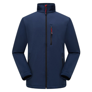 Softshell Fitness Windbreaker <b>for</b> <b>Men</b> Waterproof Polyester with Stand Collar and Front Logo <b>Canvas</b> Material <b>Jacket</b> - Product Image 3