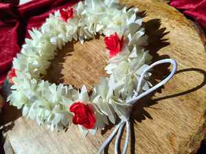 Accessoire de cheveux de mariée en soie artificielle, rose rouge, jasmin, gajra, kadhambam, pichi, style sud-indien, et chignon Veni Juda pour femmes et filles - Product Image 2