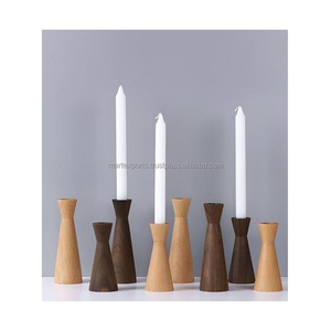 Portavelas de madera rústico hecho a mano, pieza artesanal artística clásica para el hogar, sala de estar, templo, dormitorio, decoración de mesa para Navidad - Product Image 3