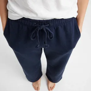 <b>Women</b> Dark Blue Wide Leg Sweatpants High Waist Relaxed Fit Drawstring <b>Lounge</b> Trousers Soft Casual <b>Pants</b> Custom Color Size - Product Image 6
