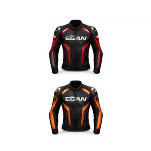 Veste de moto en cuir formel de qualité professionnelle avec col montant et logo frontal, design personnalisable, prix bas - Product Image 4
