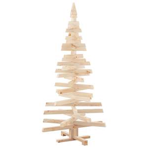 Albero di Natale in Legno di Pino Massiccio con Supporto, 150 cm, Alberi di Natale Naturali - Product Image 2
