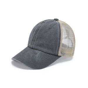 Wholesale Unisex Custom logo 6 Panel Sports mesh Trucker <b>Hats</b> - Product Image 1