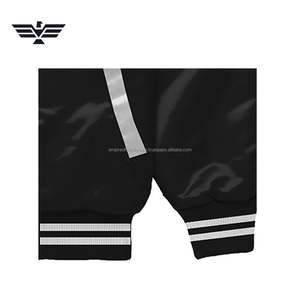 Veste bomber décontractée chauffante pour homme, col montant, logo brodé sur le devant, tissage non tissé uni, ample - Product Image 4