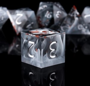Resin <b>Dice</b> Set Bold <b>Polyhedral</b> Numbers Handmade Colorful Tabletop Board Game Playing Pieces - Product Image 2