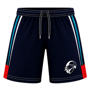 Pantalones Cortos de Rugby Personalizados en Negro, Rojo y Azul, Uniforme de Equipo, Transpirables, Ligeros, Ropa Deportiva Personalizada para Entrenamiento, Pantalones Cortos Deportivos de Alto Rendimiento - Product Image 1