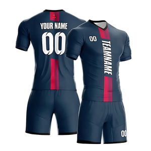 Uniforme de Fútbol para Club, Camiseta y Pantalones Cortos Deportivos, Material Transpirable de Secado Rápido, para Entrenamiento de Equipo, Tallas Grandes - Product Image 2