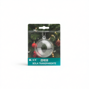 Palla Trasparente ILAN 6cm, Ornamento Chiaro per Decorazioni Natalizie - Product Image 2
