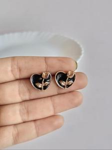 Most Selling <b>Earrings</b> Women Trendy Fashion Jewelry Rose ShapeTextured Finish Statement Wedding Unique Design By Exima - Product Image 3