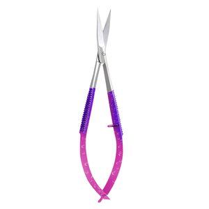 Ciseaux à ressort incurvés en acier inoxydable, manche en acier, outil de manucure de précision pour cuticules, lame aiguisée, ciseaux à cheveux - Product Image 1