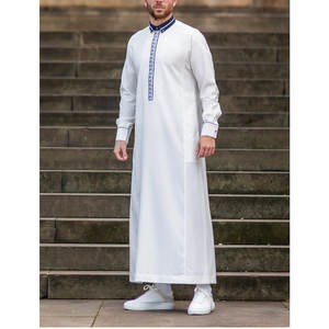 Jubba Árabe para Hombre, Thobe Islámico, Largo hasta el Suelo, Manga Larga, Uso Diario Modesto, 100% Poliéster, Personalizable, Ropa de Exportación al Por Mayor - Product Image 1