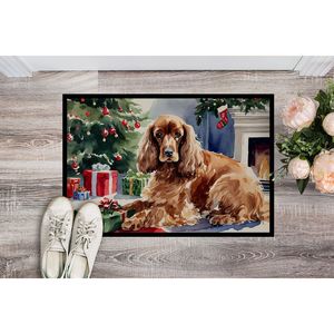 Cocker Spaniel Cozy Christmas Felpudo Antideslizante Interior Exterior Entrada Alfombra 24H X 36W Lavable Low Pile Door Mat - Product Image 2