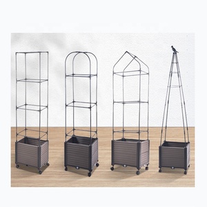 กระถางปลูกต้นไม้ทรงสี่เหลี่ยมพร้อมเสาค้ำต้นไม้แบบโอเบลิสก์ - Product Image 3