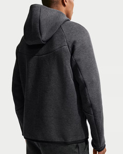 Sweat à capuche en molleton technique à fermeture éclair intégrale pour homme, veste de sport personnalisée, vêtements de sport et streetwear, fabricant - Product Image 4