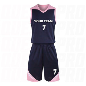 Conjunto de Uniforme de Baloncesto Rosa y Azul, Camisetas y Pantalones Cortos de Baloncesto Personalizados para Hombres y Jóvenes, Uniformes de Equipo Personalizados al por Mayor - Product Image 3