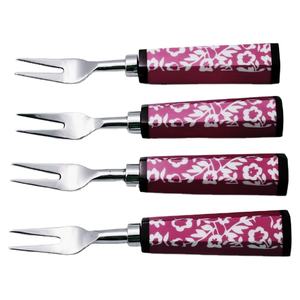 Style élégant rose noir et argent couleur acier inoxydable résine poignée fourchette ensemble maison et ustensiles de cuisine utilisé personnalisé nouveau style - Product Image 1
