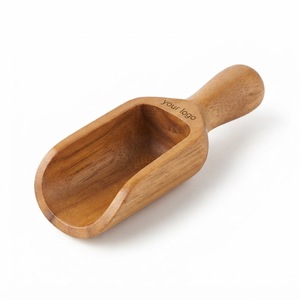 Cuillère à café et à sel de bain en bois écologique au design classique gravé sur mesure avec une capacité de 20 ml, fabricant OEM à marque privée - Product Image 1