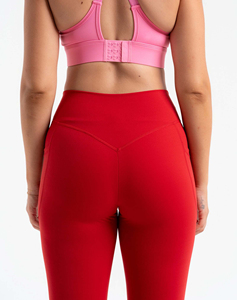 ชุดเซ็ต 2 ชิ้น เสื้อครอปและเลกกิ้งสำหรับผู้หญิง ไซส์พลัส ดีไซน์ใหม่ ผลิตตามสั่ง (OEM) แบบกลับด้านได้ เนื้อผ้านุ่ม ยืดหยุ่น กระชับรูปร่าง เอวสูง - Product Image 3