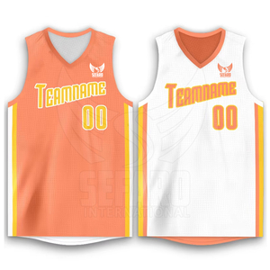 Uniforme de basket-ball réversible sur mesure en stock, couleur unie, uniforme de basket-ball réversible - Product Image 4
