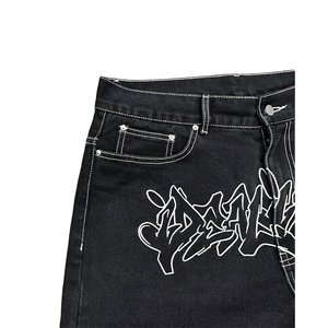 Streetwear Custom Casual Flare <b>Jeans</b> Pants Eco-Friendly Polyester/Cotton Fabric Lightweight Design Windproof Quick Dry Multi Men - Product Image 2