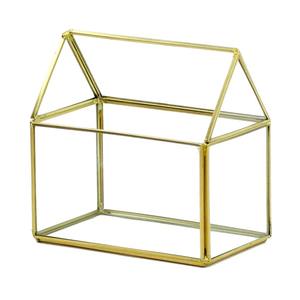 Terrarium en verre en forme de cabane pour plantes d'intérieur, idéal pour une décoration intérieure chaleureuse et une mise en valeur de table dans les espaces de vie. - Product Image 4